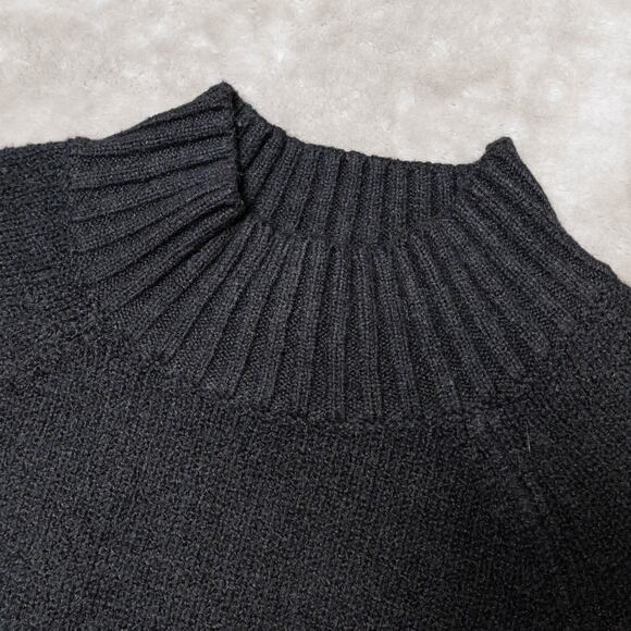 Old Navy Black Pullover Mock Neck Cropped Sweater Womens Size L - Picture 12 of 12